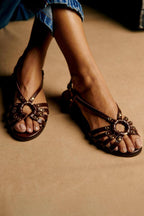 OLIVA | Sandali con Cut-Out e Borchie