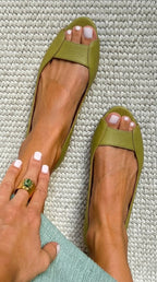 MARGOT | Ballerine Metalliche con Punta Scoperta