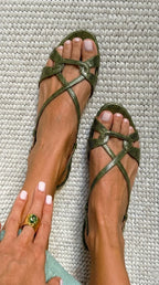 IVY | Sandali Slingback Effetto Serpente