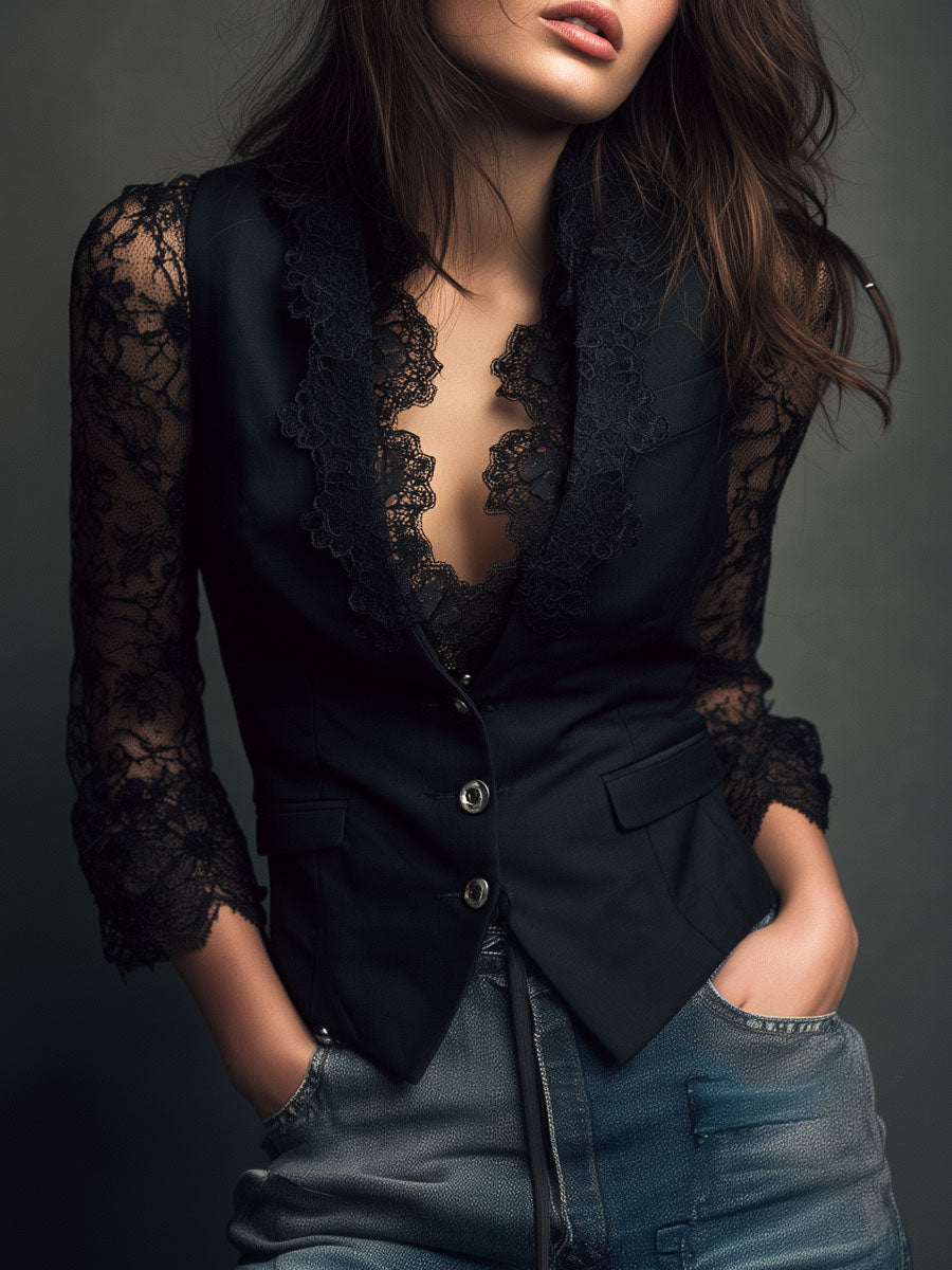 Giacca Bianca – Nero