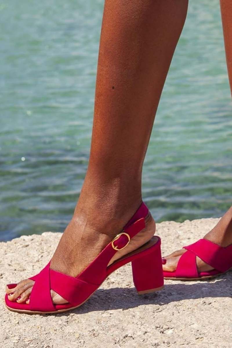 BONNIE | Sandali Crossover con Tacco Blocco