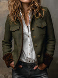 Eleonora | Blazer Vintage Spigato con Bordo a Contrasto