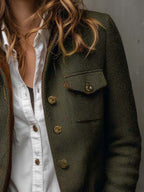 Eleonora | Blazer Vintage Spigato con Bordo a Contrasto