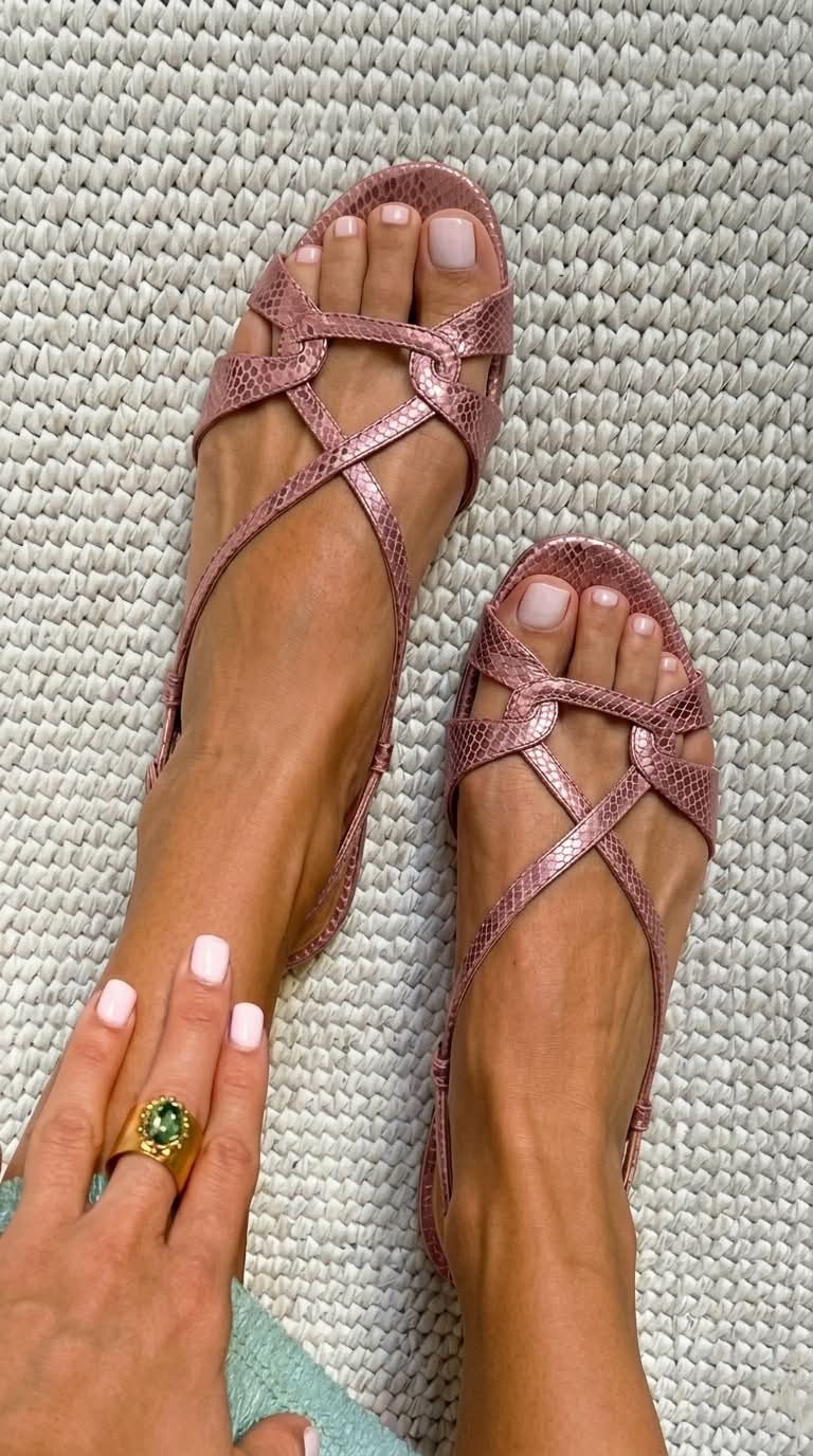 IVY | Sandali Slingback Effetto Serpente