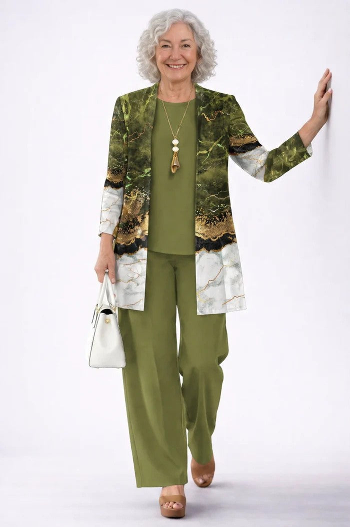 Completo tre pezzi Olivia – Verde Oliva