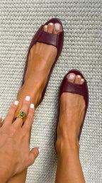 MARGOT | Ballerine Metalliche con Punta Scoperta