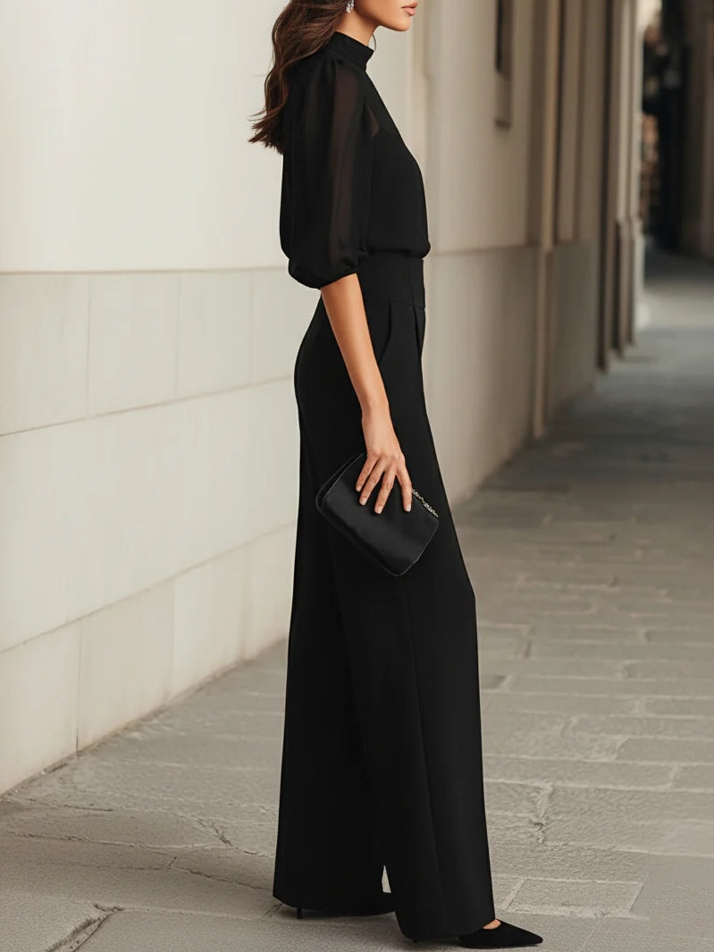 Margherita | Completo Tre Pezzi Canotta Trasparente e Pantalone Largo