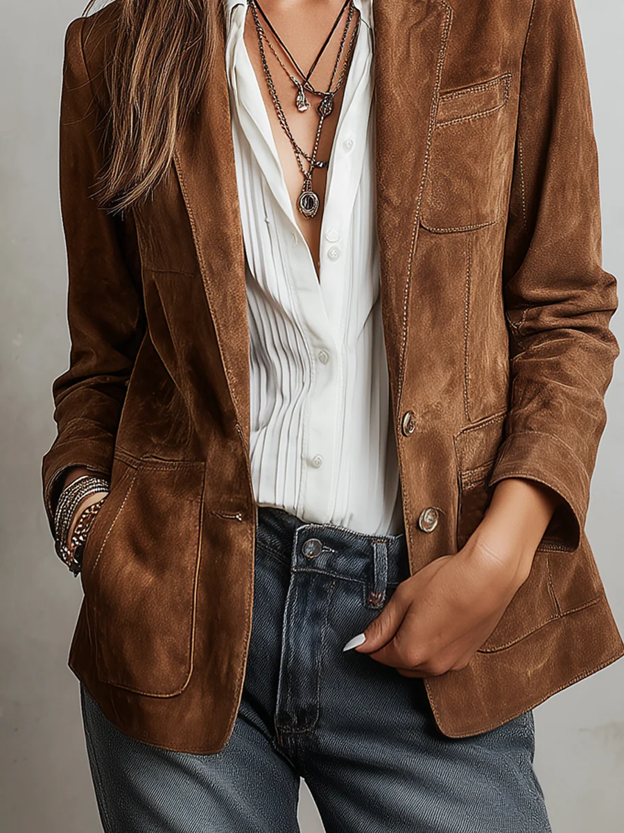 Lavinia | Blazer Vintage Marrone