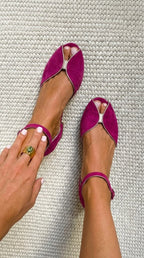 GIUGNO | Ballerine Open Toe con Bordo Metallico