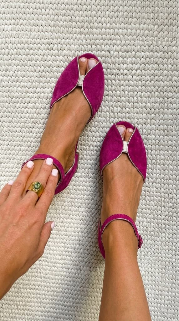 GIUGNO | Ballerine Open Toe con Bordo Metallico