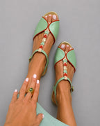 PEARL | Sandali Slingback con Dettaglio a Cuore