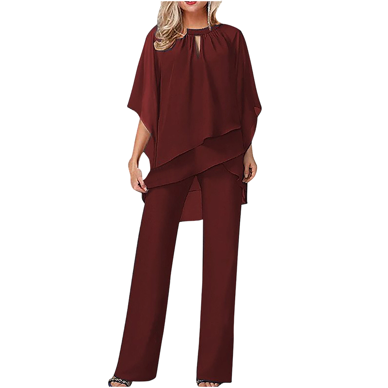 Carlotta | Completo Chemisier Asimmetrico Sovrapposto e Pantalone Largo