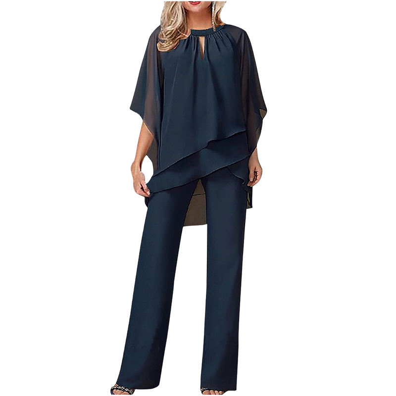 Carlotta | Completo Chemisier Asimmetrico Sovrapposto e Pantalone Largo